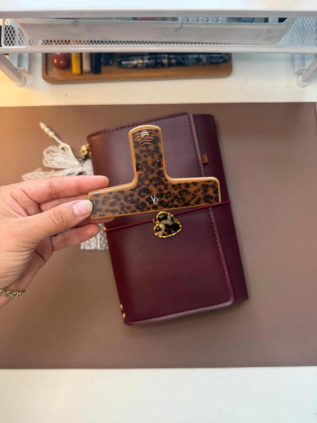 Leopard Journal Clip