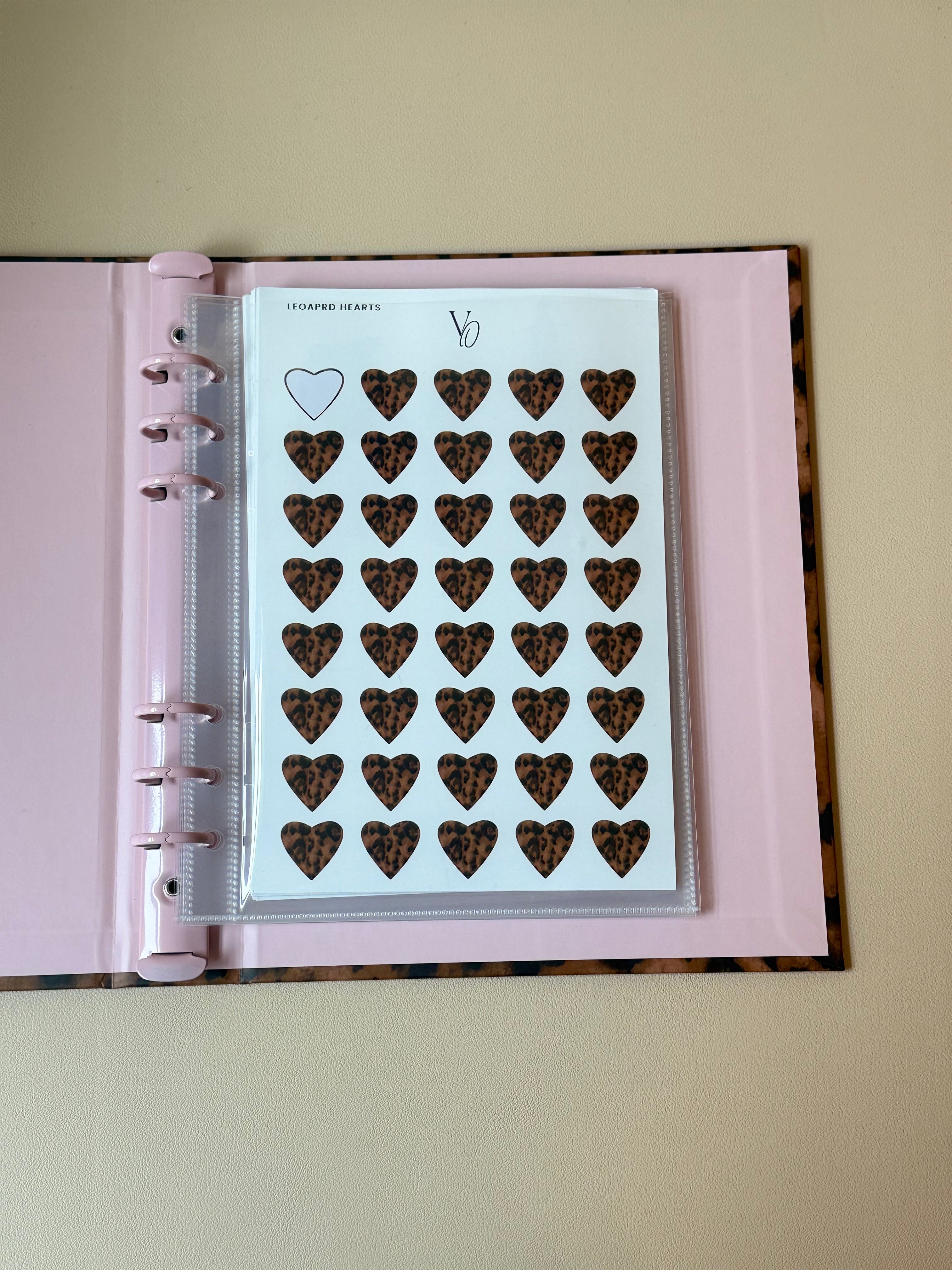 VO Leopard Sticker Binder