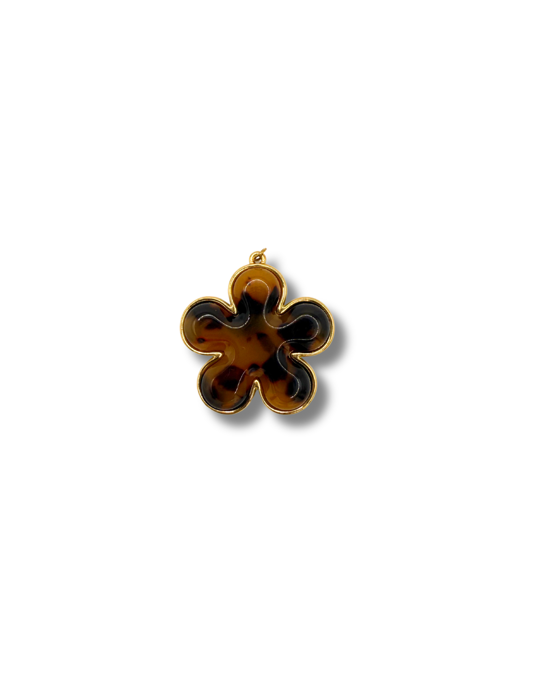 Amber Tortious Flower Charm