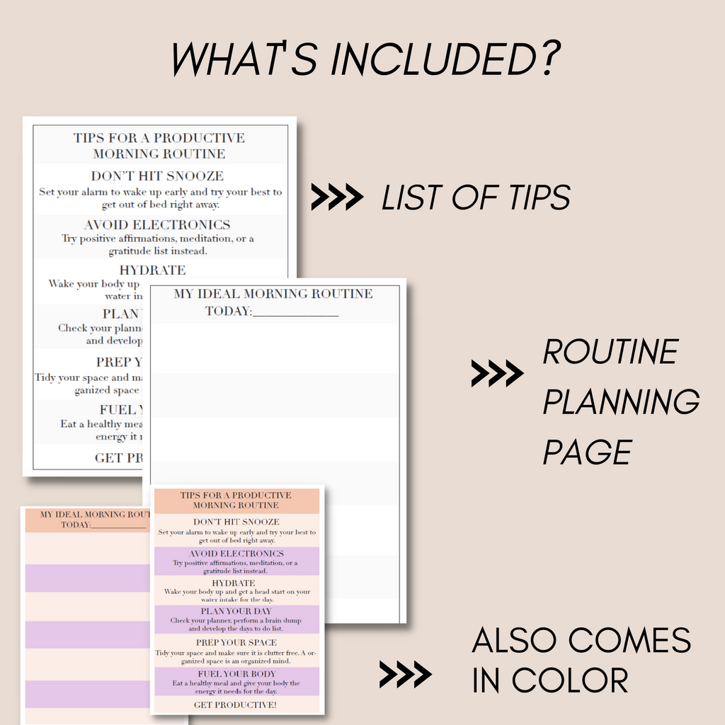 Ideal Morning Routine Tips & Morning Routine Plan