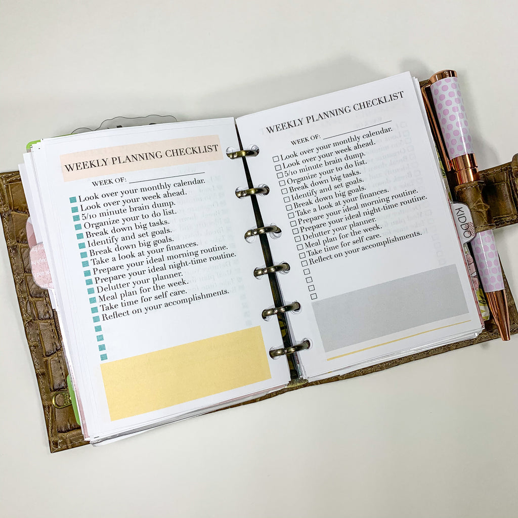 Weekly Planning Checklist