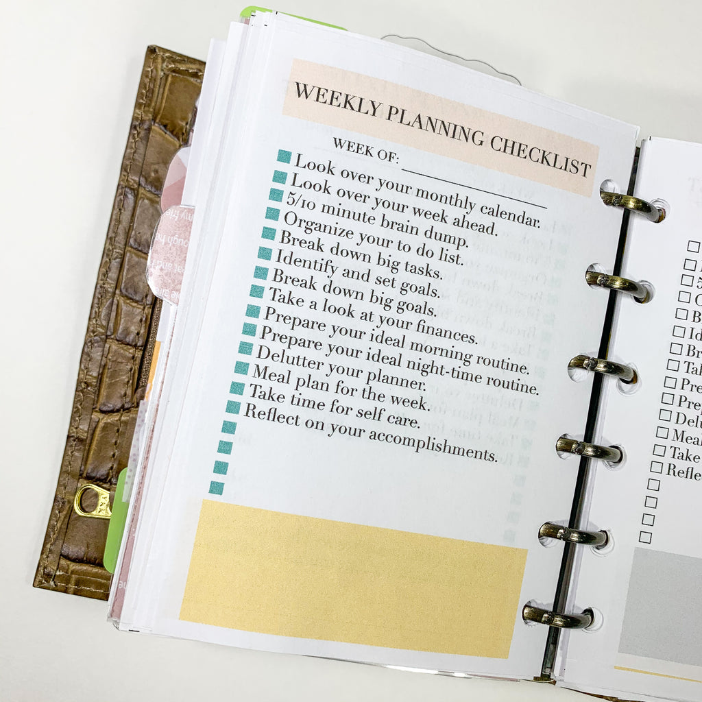 Weekly Planning Checklist