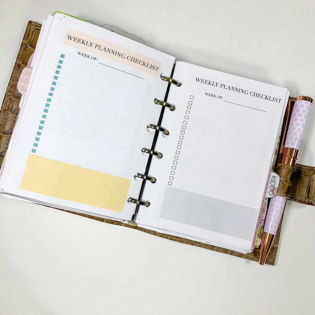 Weekly Planning Checklist