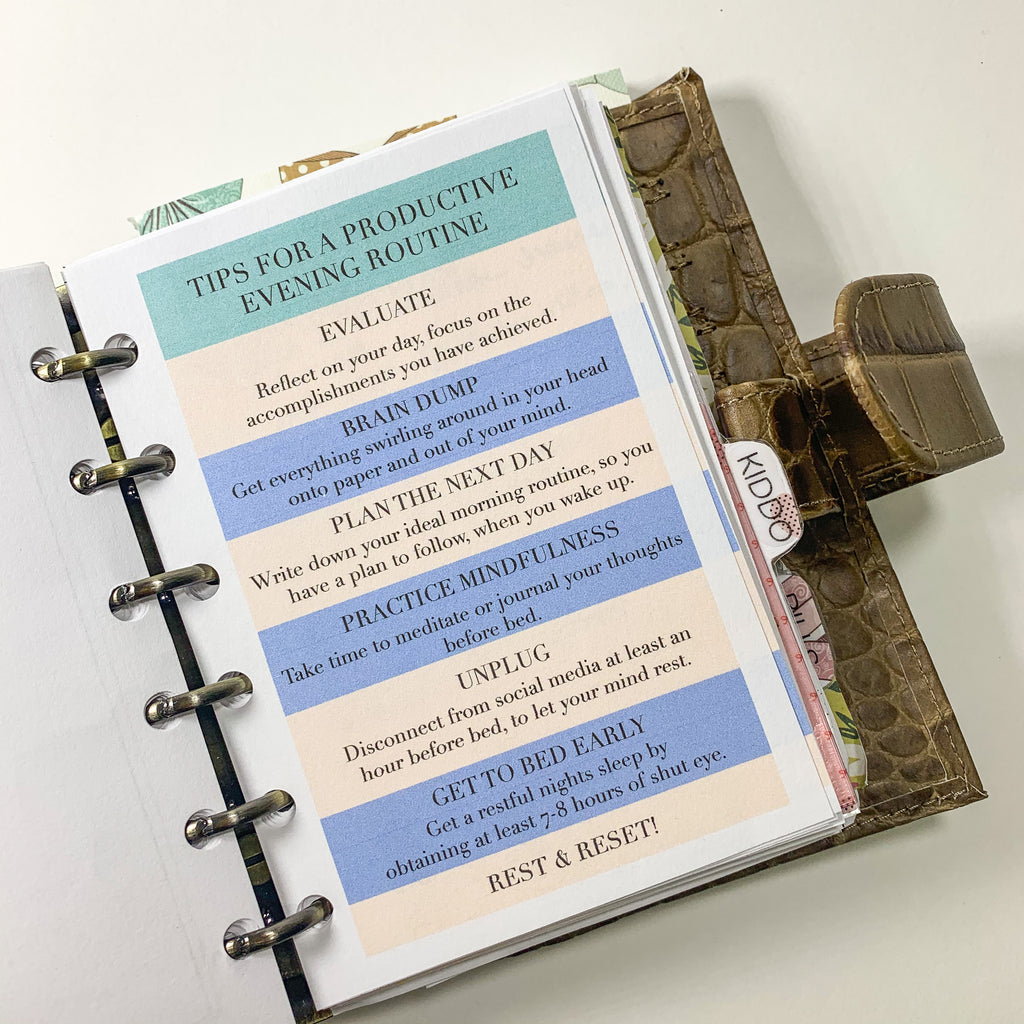 Ideal Evening Routine Tips & Evening Routine Plan