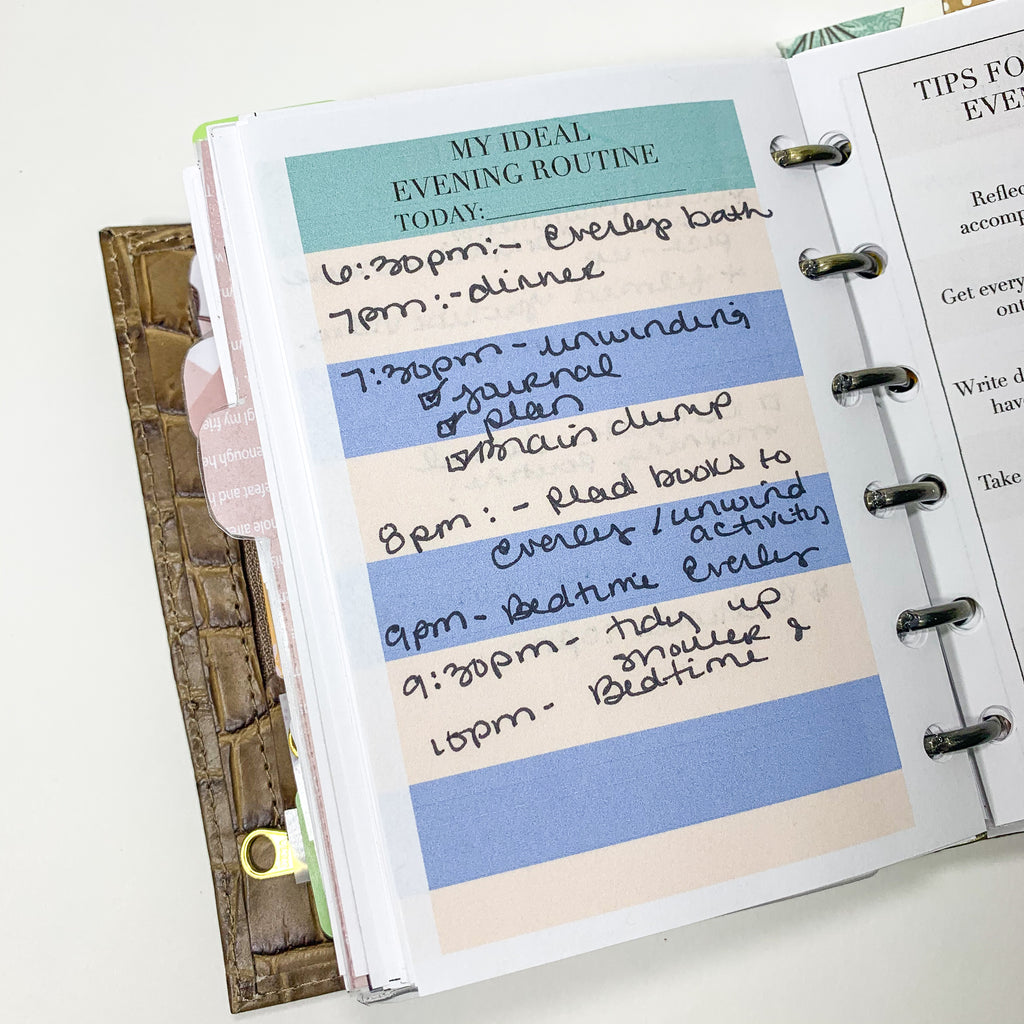 Ideal Evening Routine Tips & Evening Routine Plan