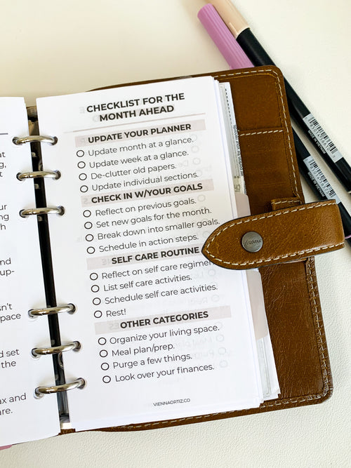 Checklist For The Month Ahead - Digital Download