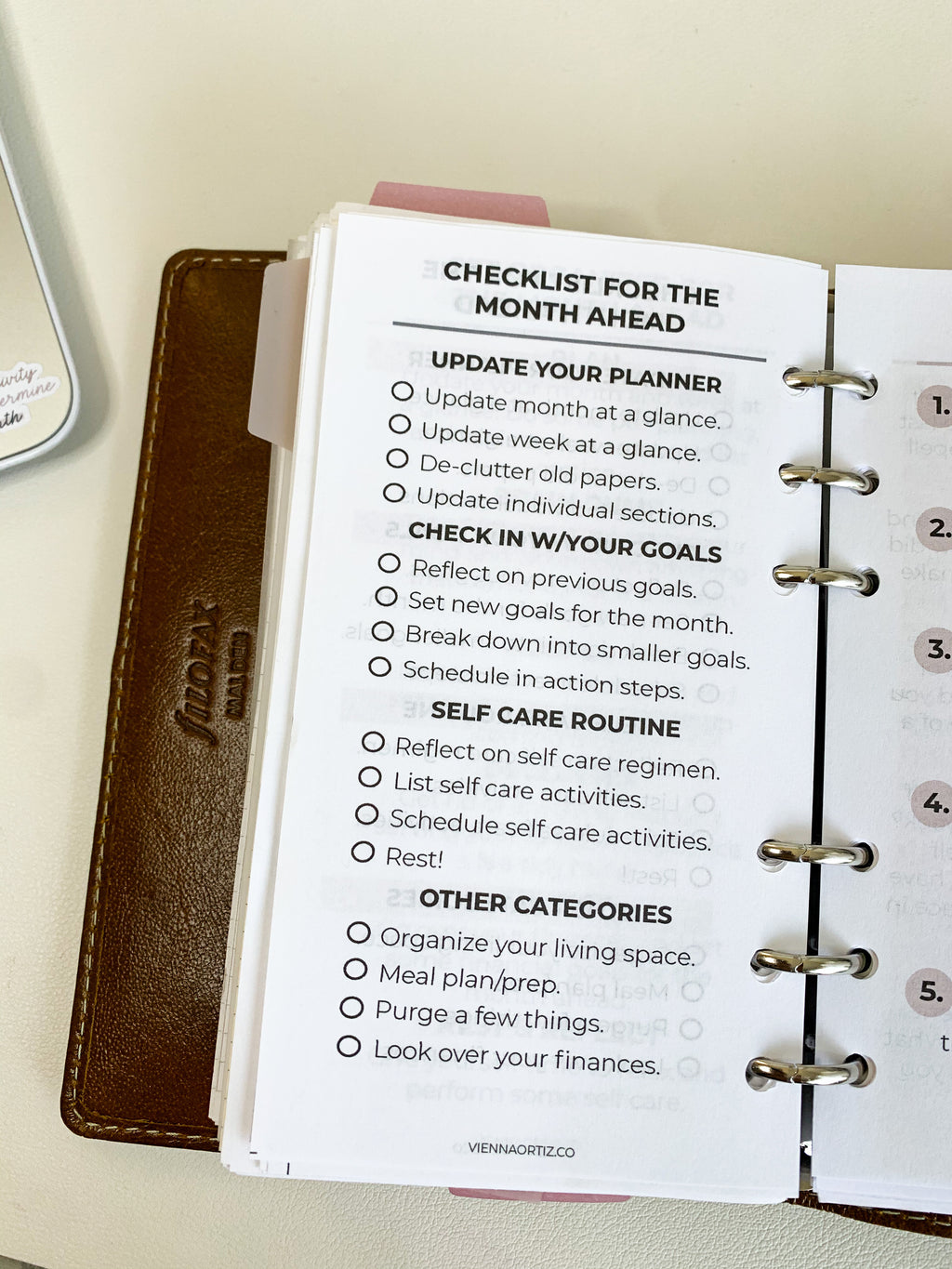 Checklist For The Month Ahead - Digital Download – Vienna Ortiz Plans