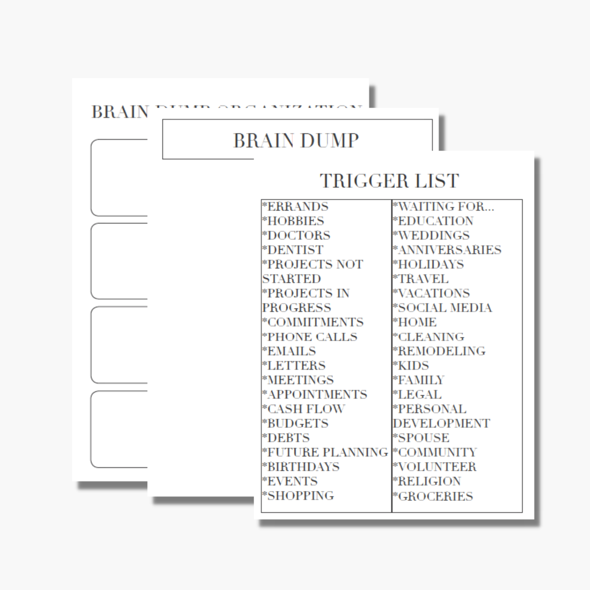 Brain Dump Bundle