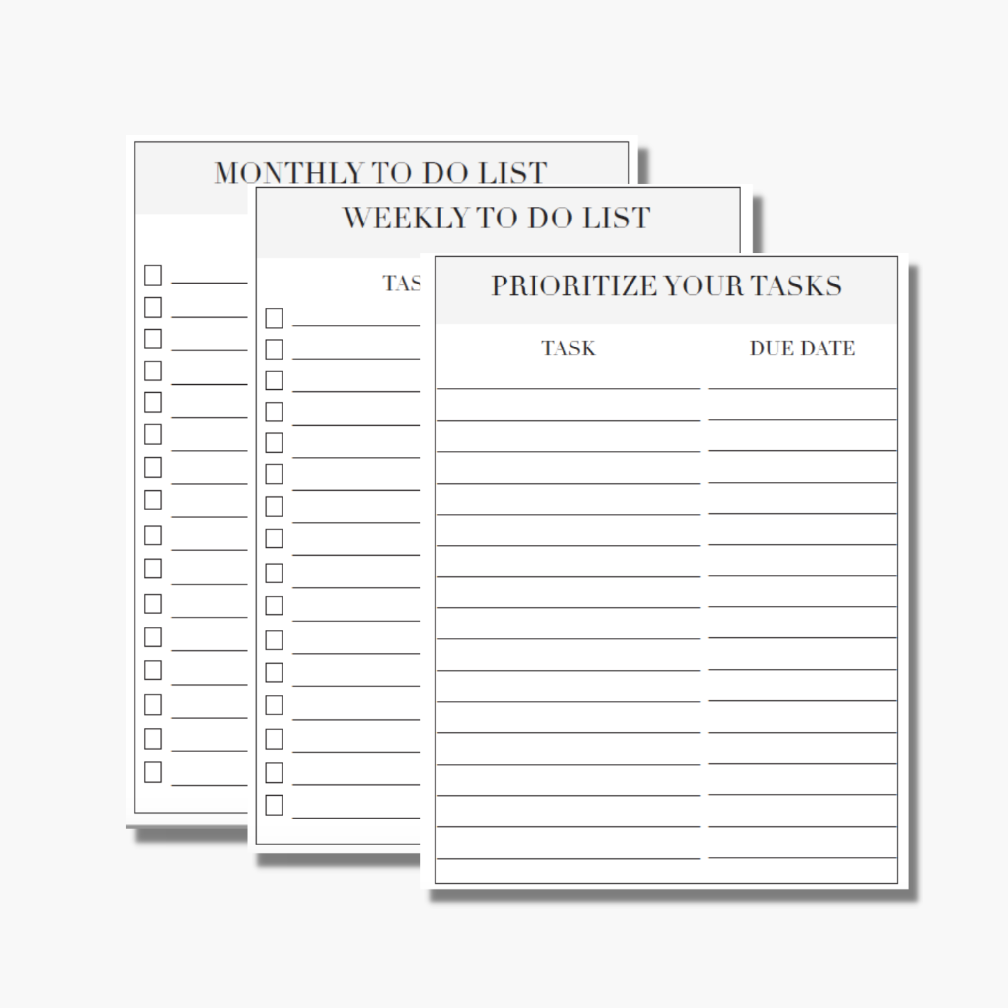 Prioritizing List & To Do Lists