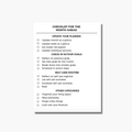Checklist For The Month Ahead - Digital Download