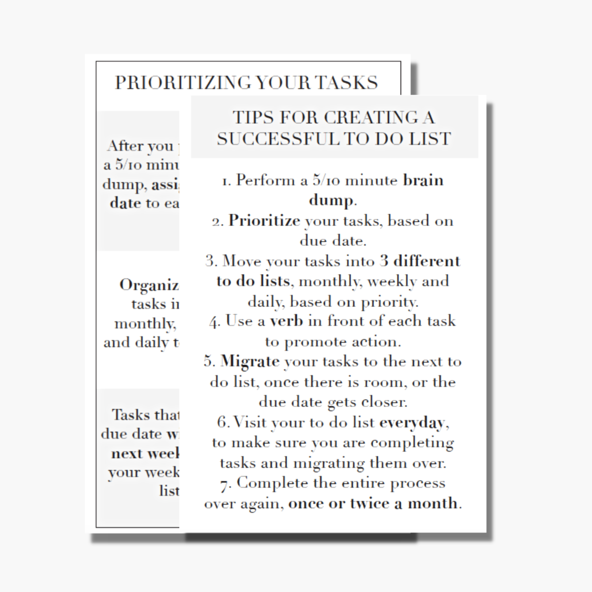 To Do List & Prioritizing Tips
