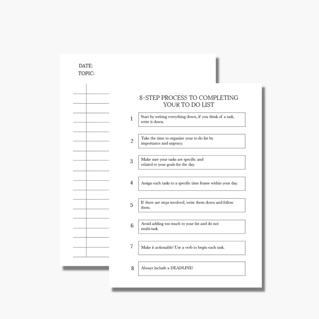 8-Step Process To Completing Your To Do List