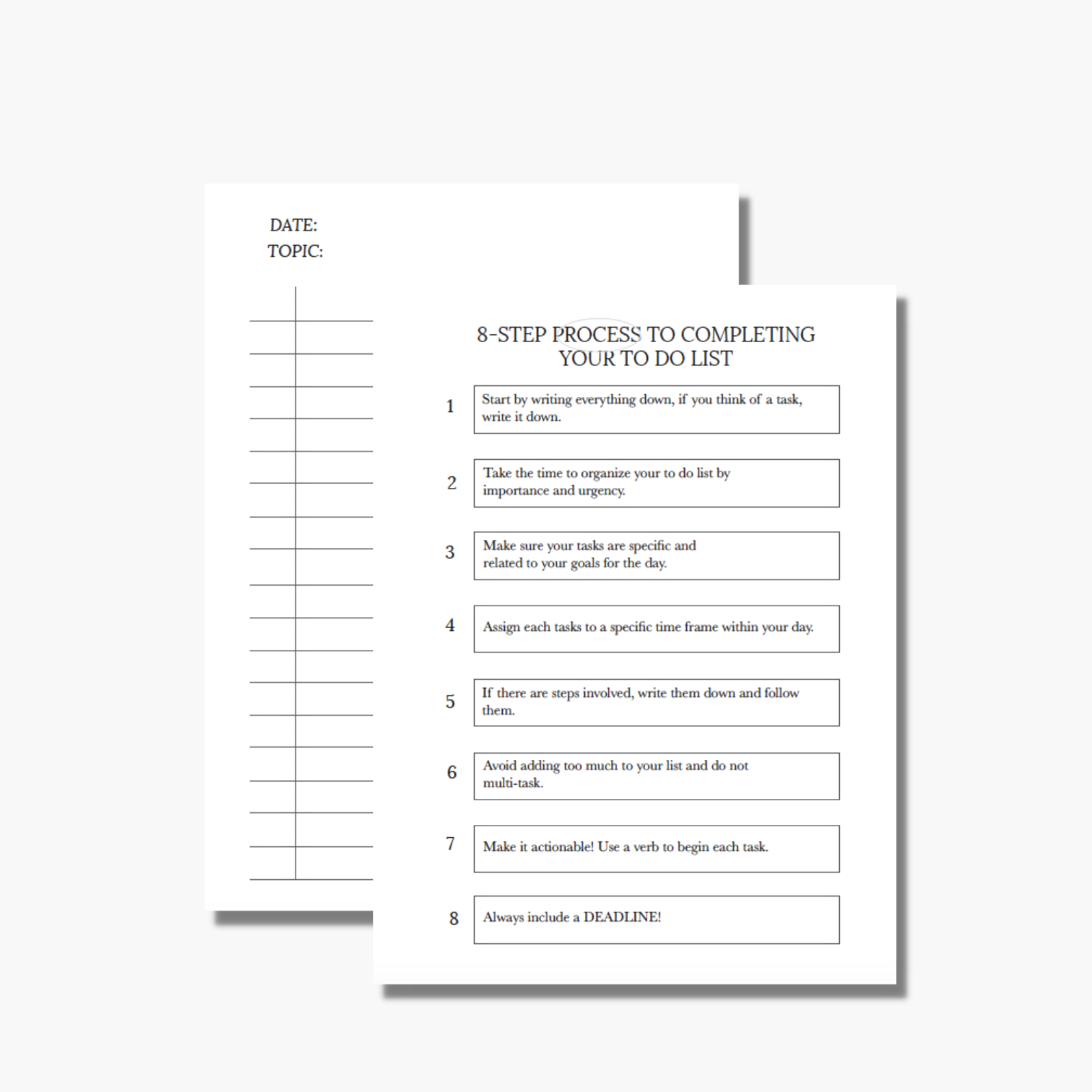 8-Step Process To Completing Your To Do List